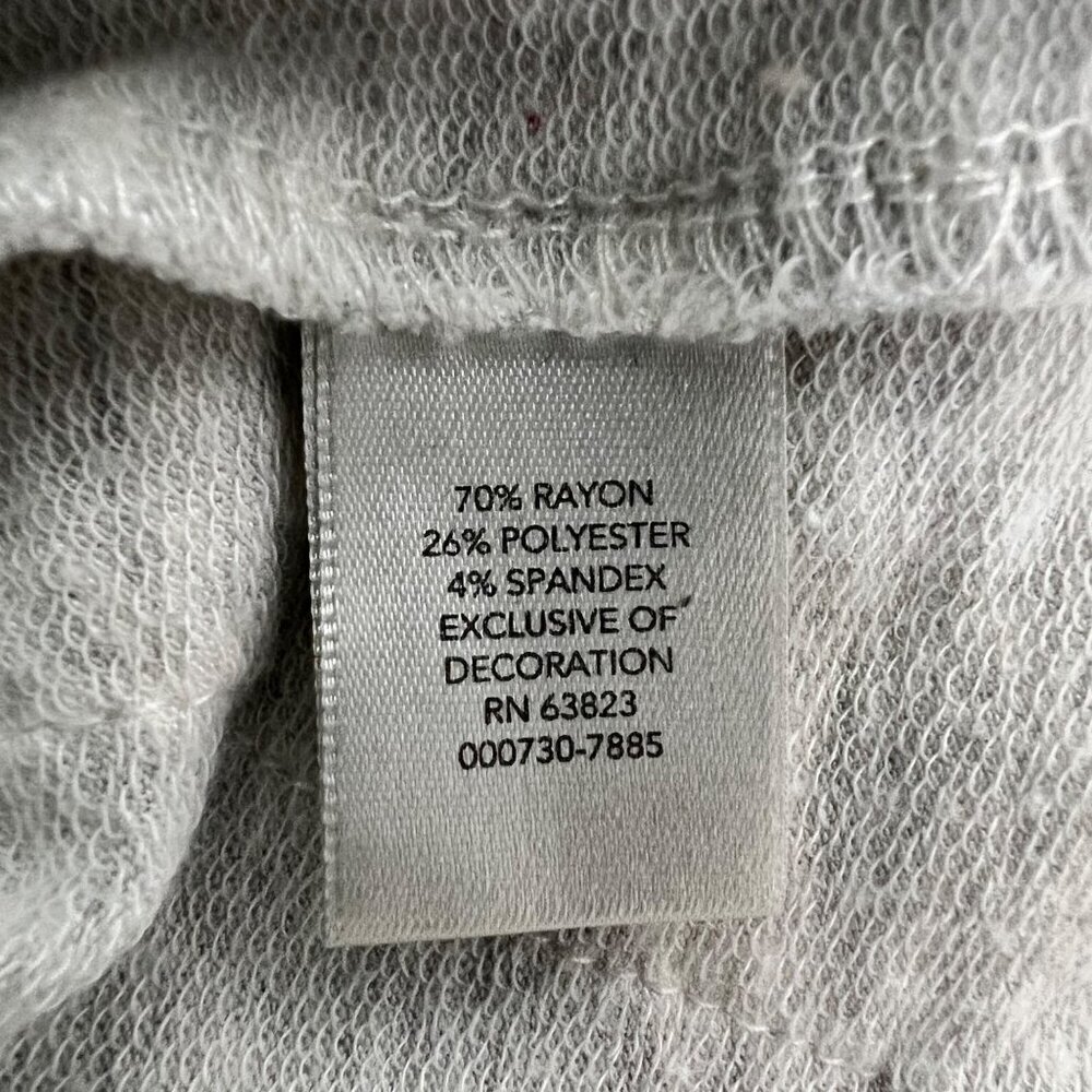 Christopher & Banks Womens Round Kneck Top Heather Gray/Ivory Lace Trim Large - Picture 9 of 9